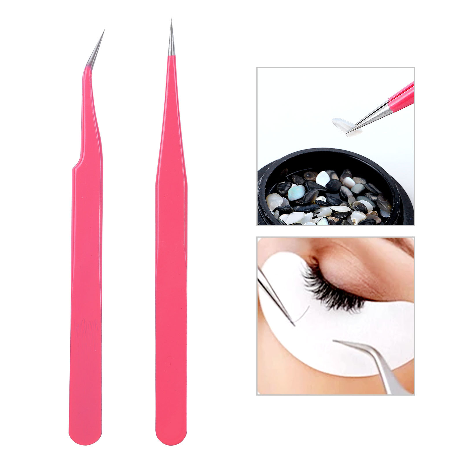 wholesale pink nail tweezers