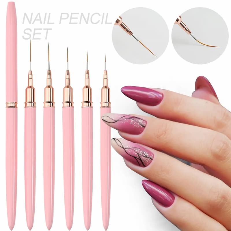 Nail Liner Brush Set Supply